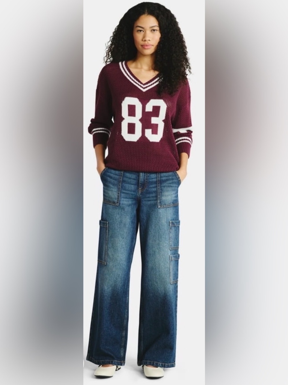 No Boundaries Dark Blue Stretch Denim Wide Leg Jeans - Picture 4 of 12